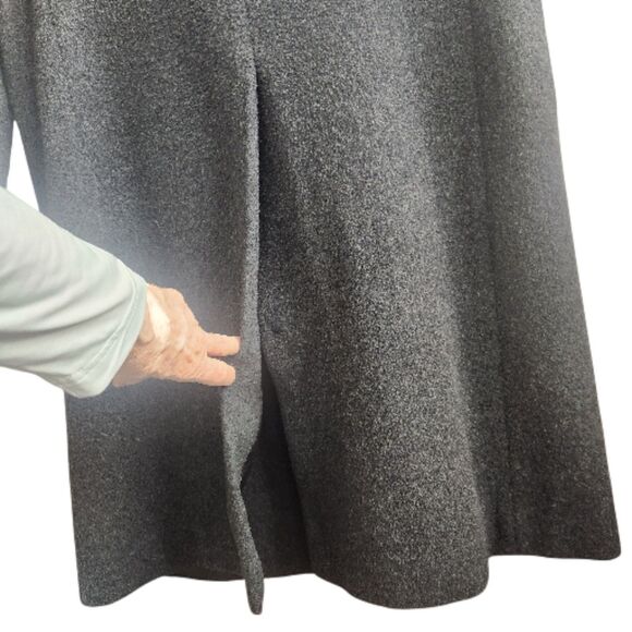Maitland Of England-VTG-Wool/Cashmere-Charcoal Gray OverCoat-L-Old Money-Flawed - Picture 9 of 13